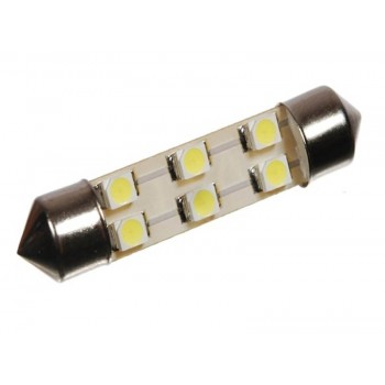 Светодиодная автолампа T10 41mm 6pcs 0,42W 12V